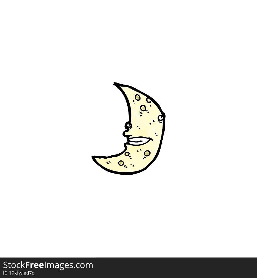 cartoon crescent moon