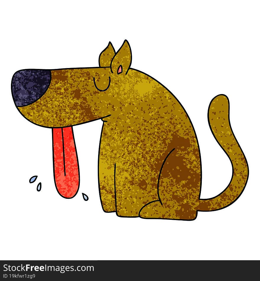 quirky hand drawn cartoon dog