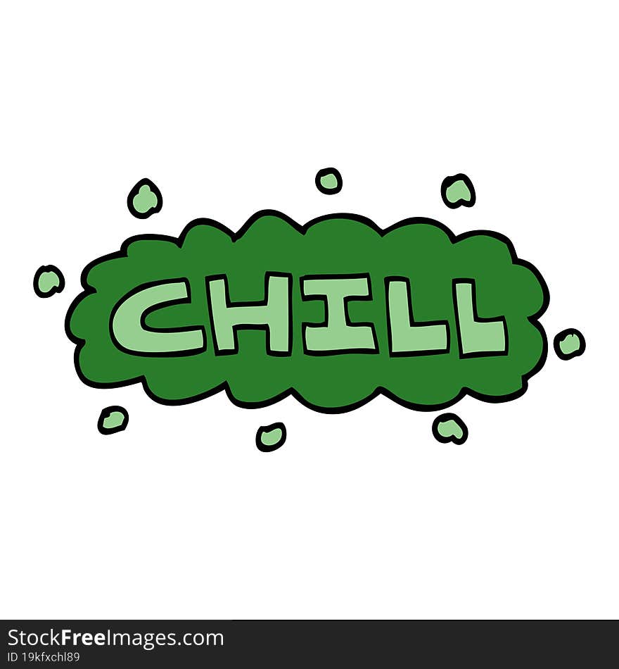 Cartoon Doodle Chill Symbol