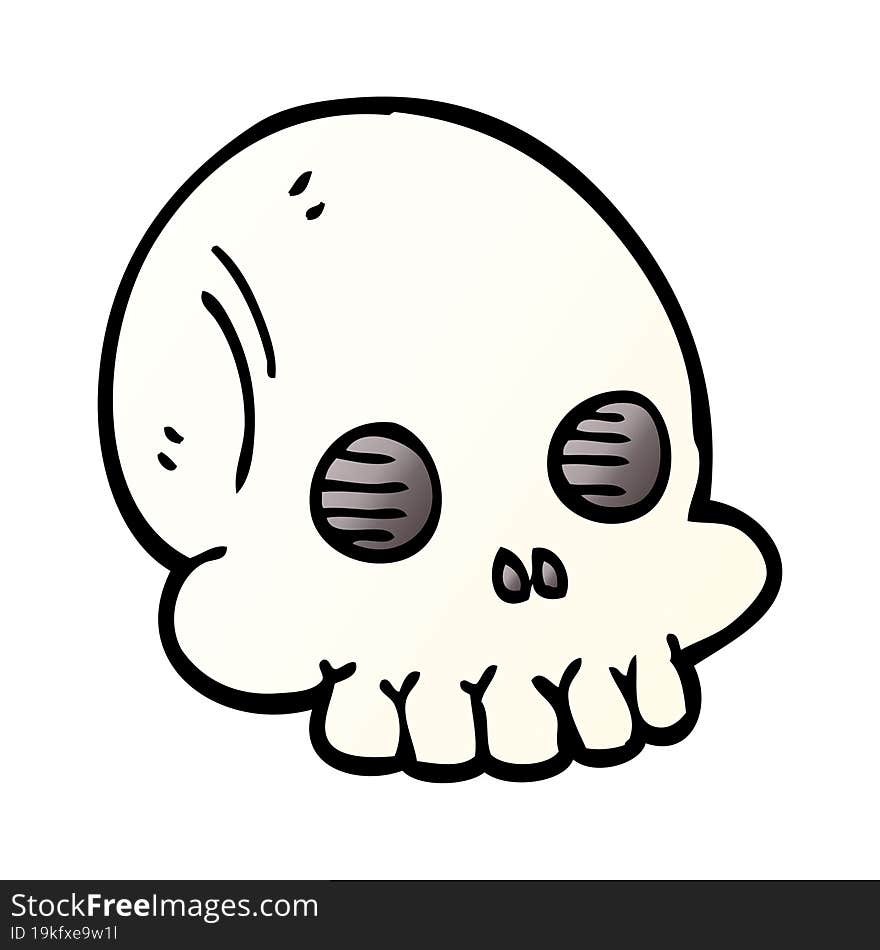 cartoon doodle halloween skull