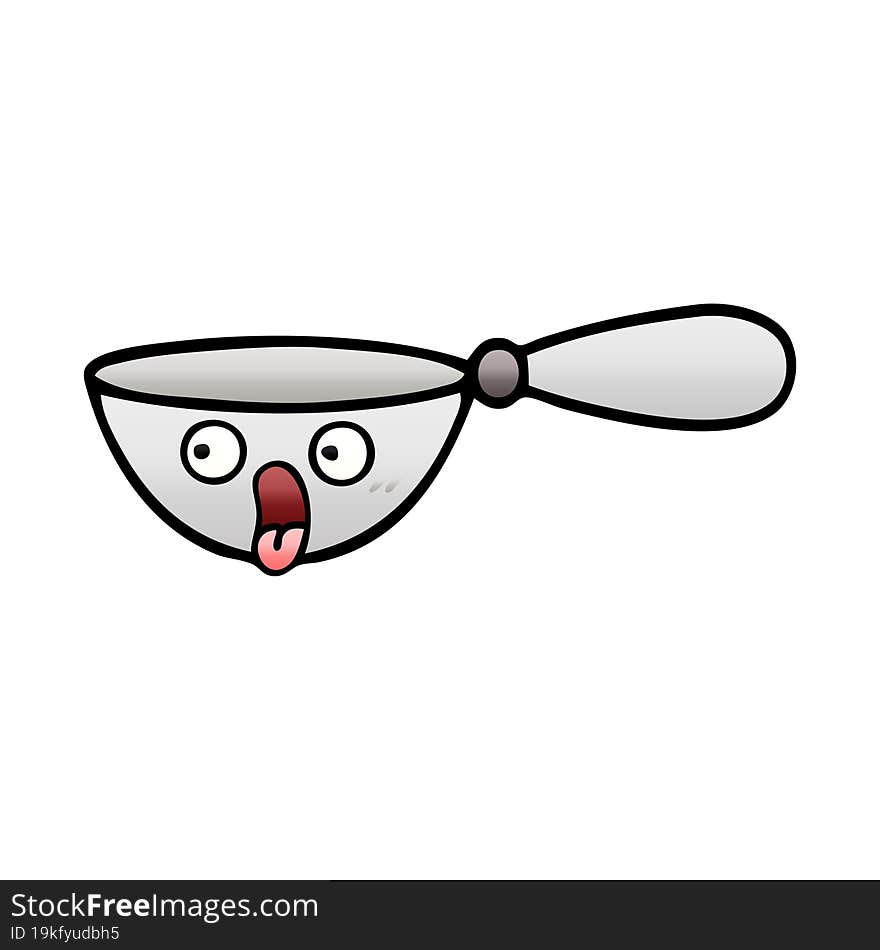 gradient shaded cartoon measuring spoon