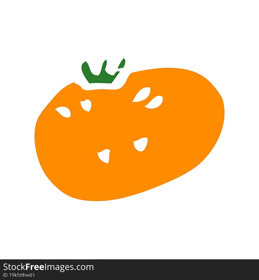 cartoon doodle citrus orange