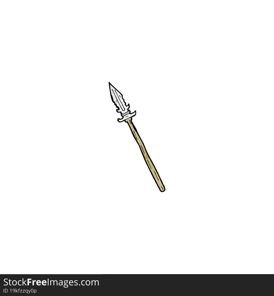 cartoon primitive spear