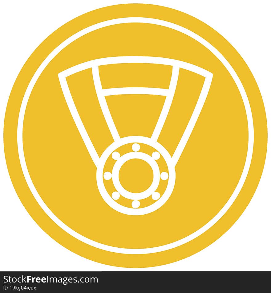 medal award circular icon symbol