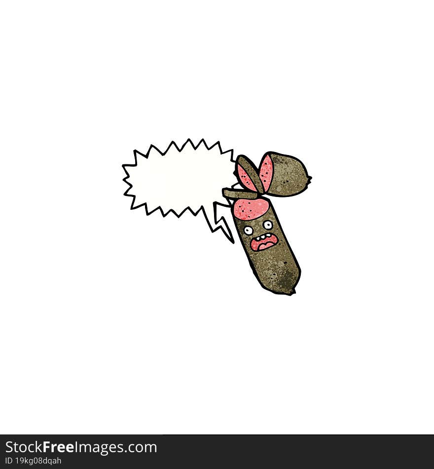 cartoon sliced sausage