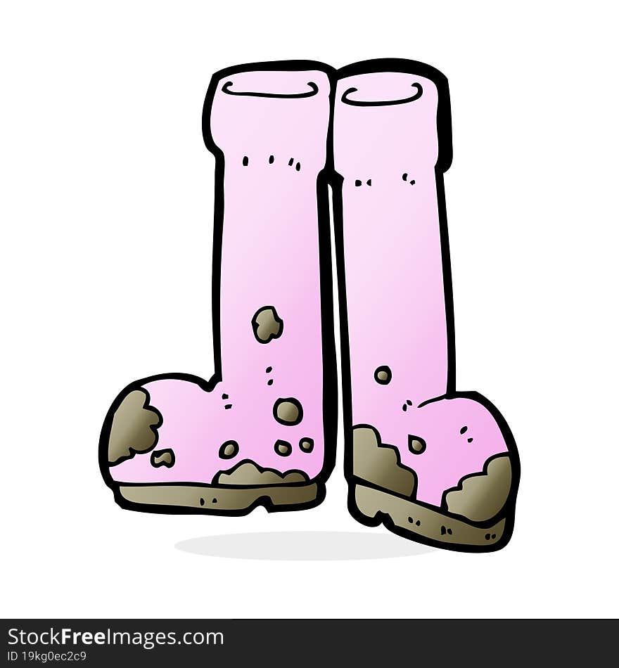 cartoon muddy boots