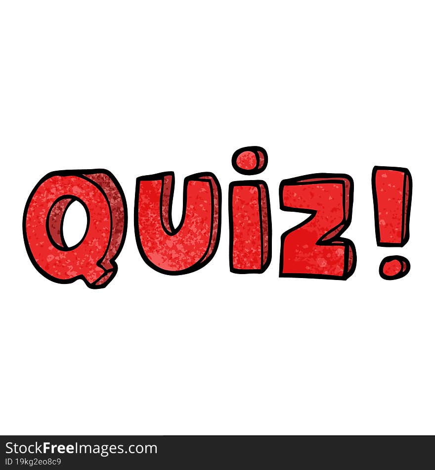 cartoon doodle quiz font