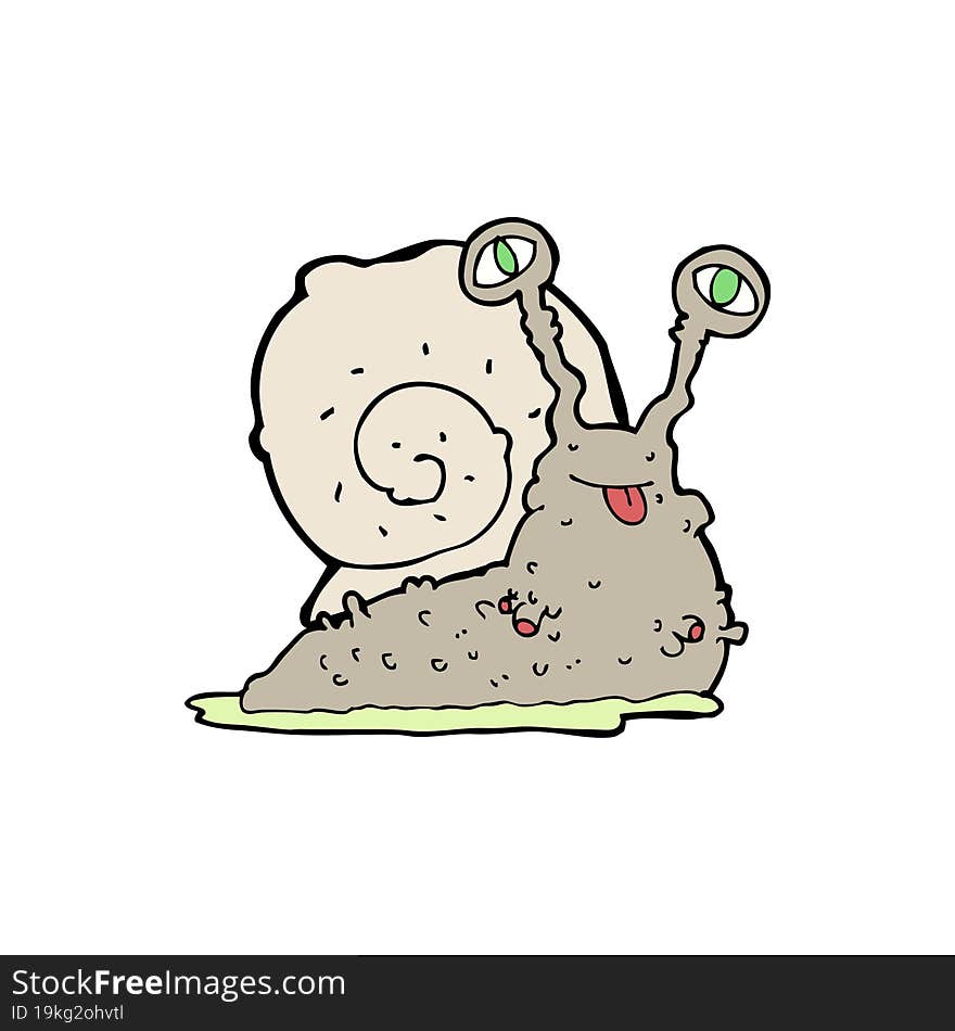 cartoon gross slug