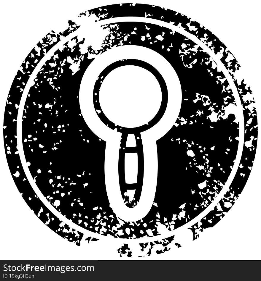 magnifying glass distressed icon