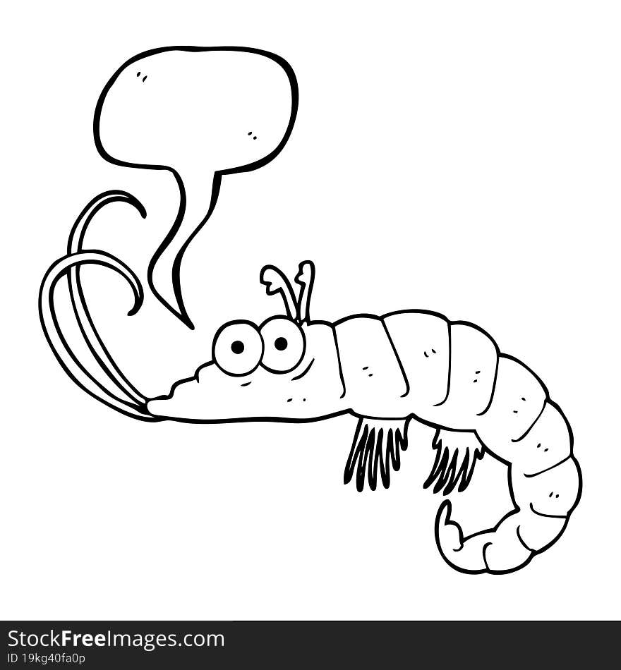 speech bubble cartoon shrimp