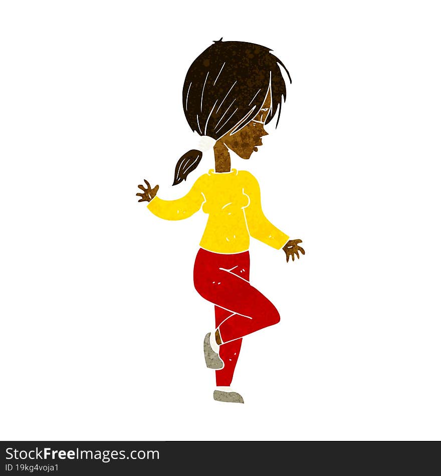 Cartoon Girl Dancing