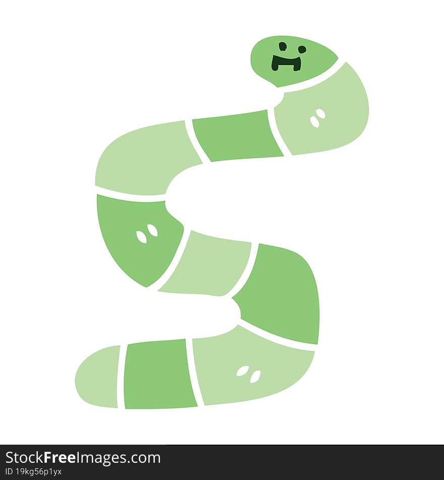 quirky hand drawn cartoon snake