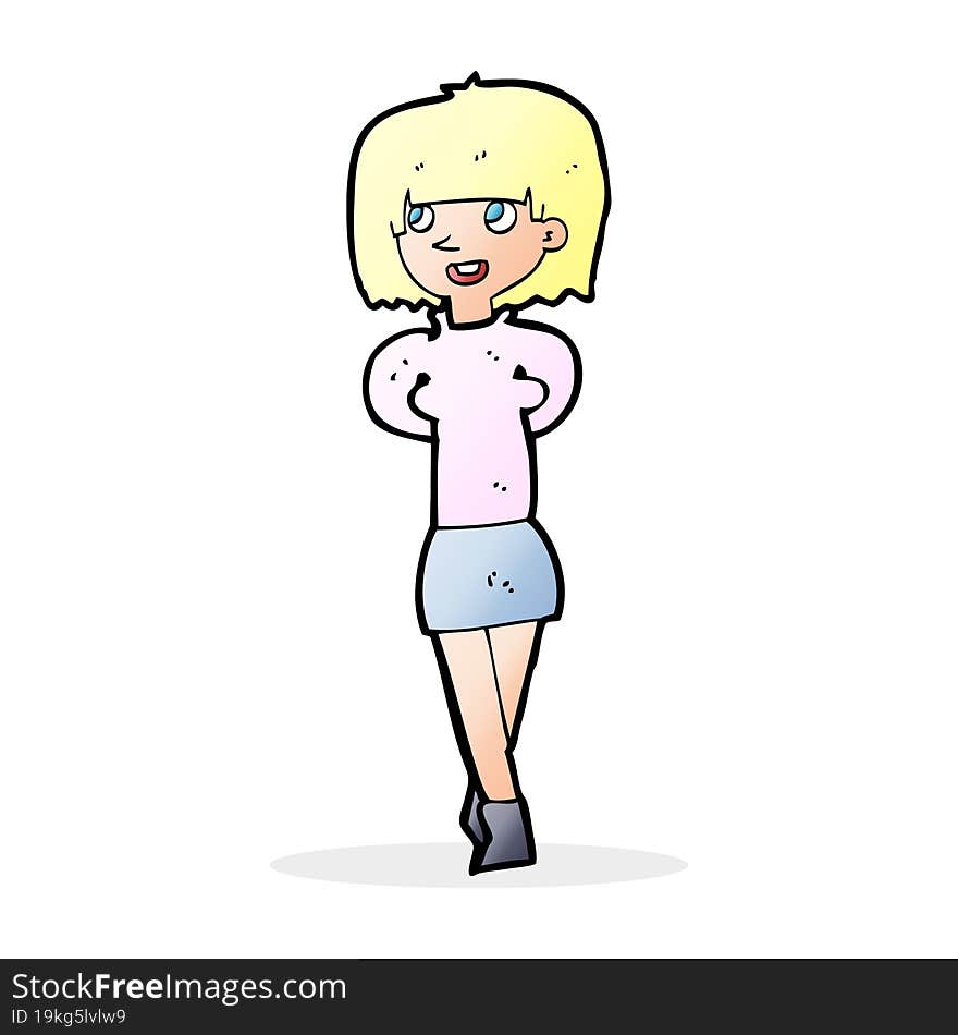 Cartoon Happy Woman