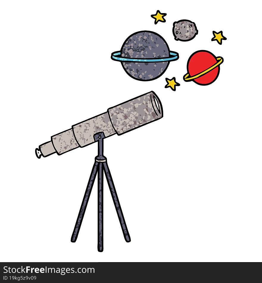 cartoon telescope. cartoon telescope