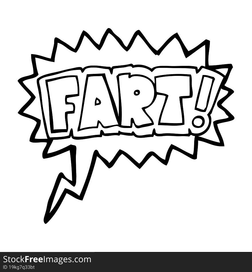 speech bubble cartoon fart symbol