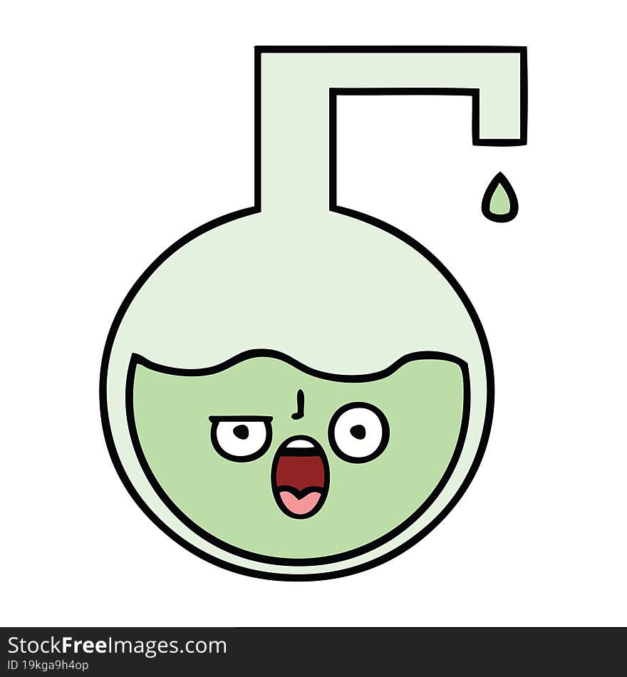 cute cartoon of a science experiment