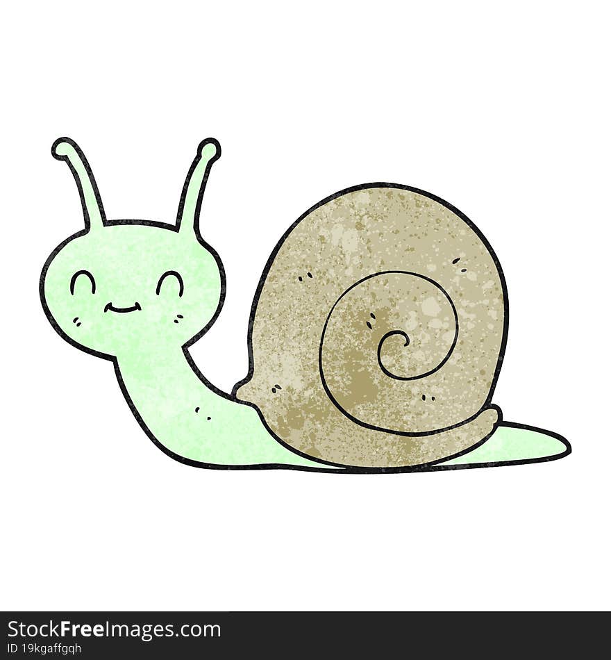 Textured Cartoon Cute Snail