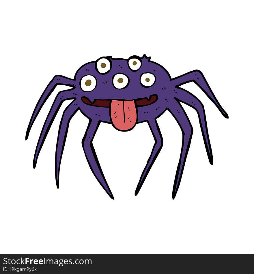 cartoon gross halloween spider