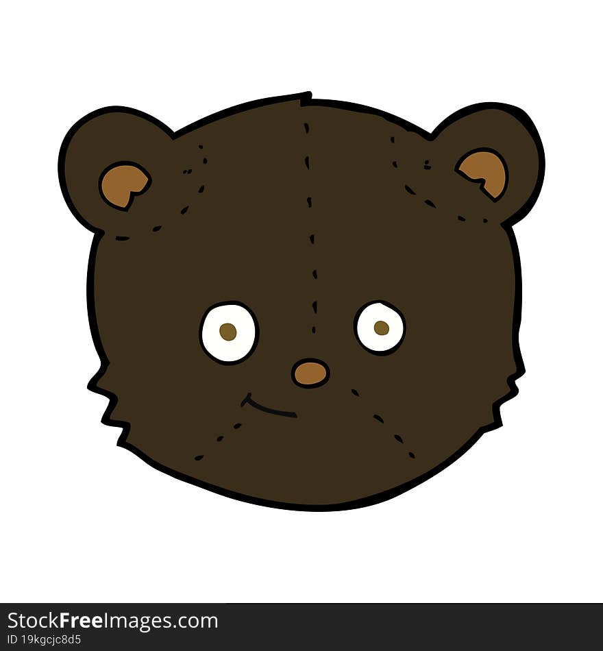 cartoon black bear head