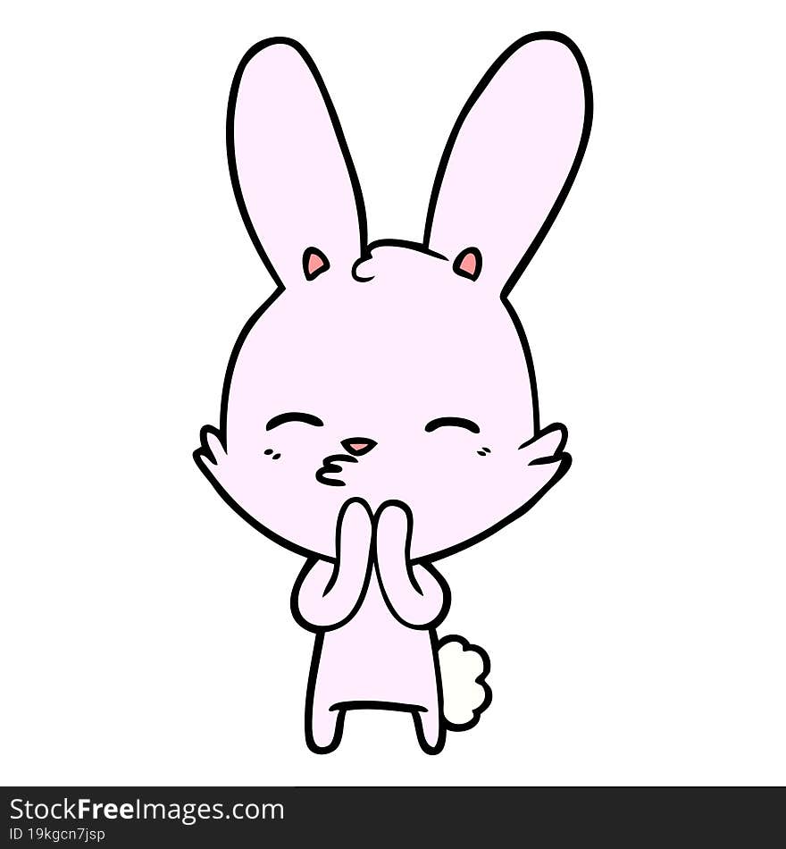 curious bunny cartoon. curious bunny cartoon