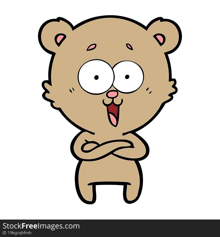 laughing teddy  bear cartoon. laughing teddy  bear cartoon