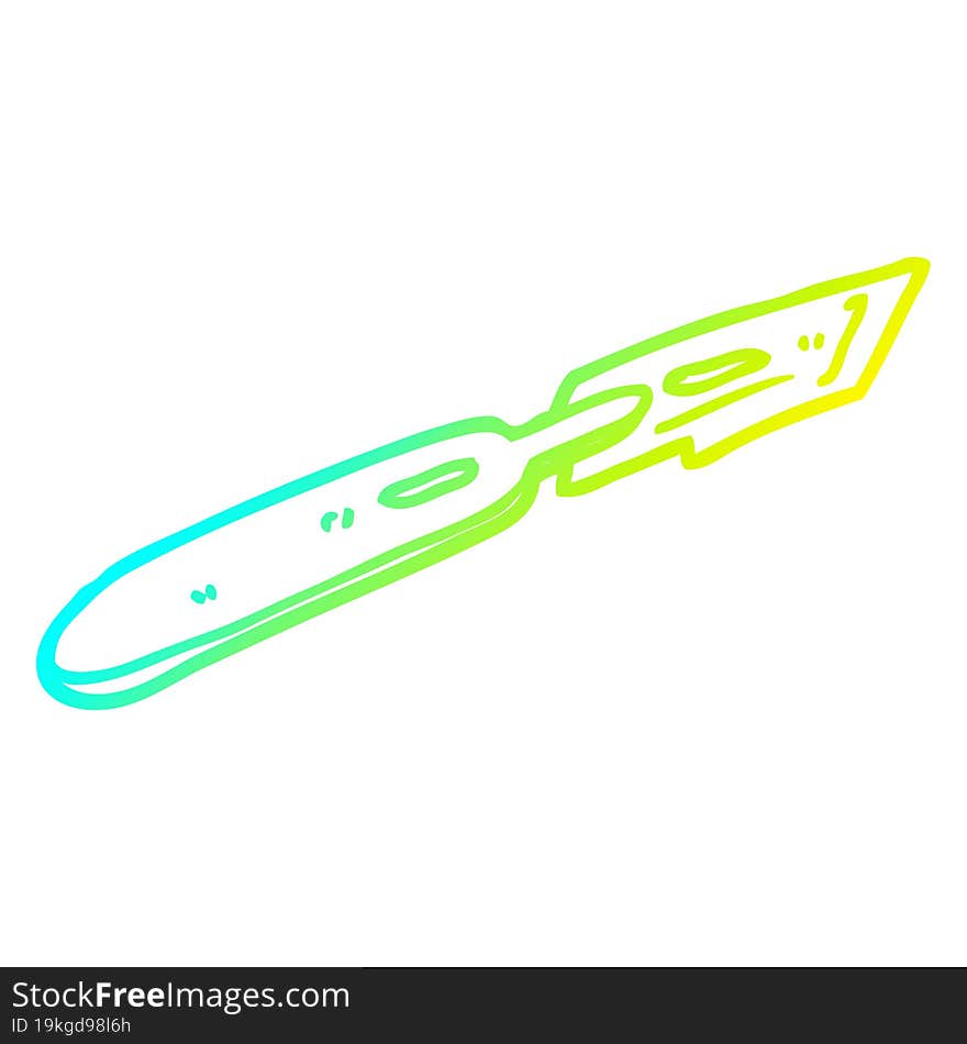 cold gradient line drawing cartoon surgeon blade