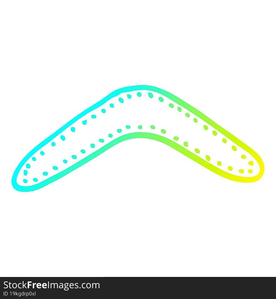 cold gradient line drawing cartoon boomerang