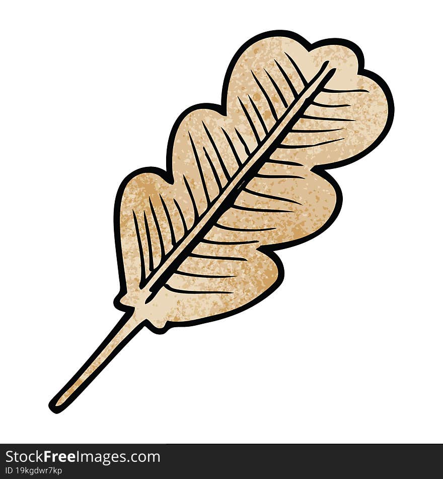 cartoon doodle of a fallen leaf