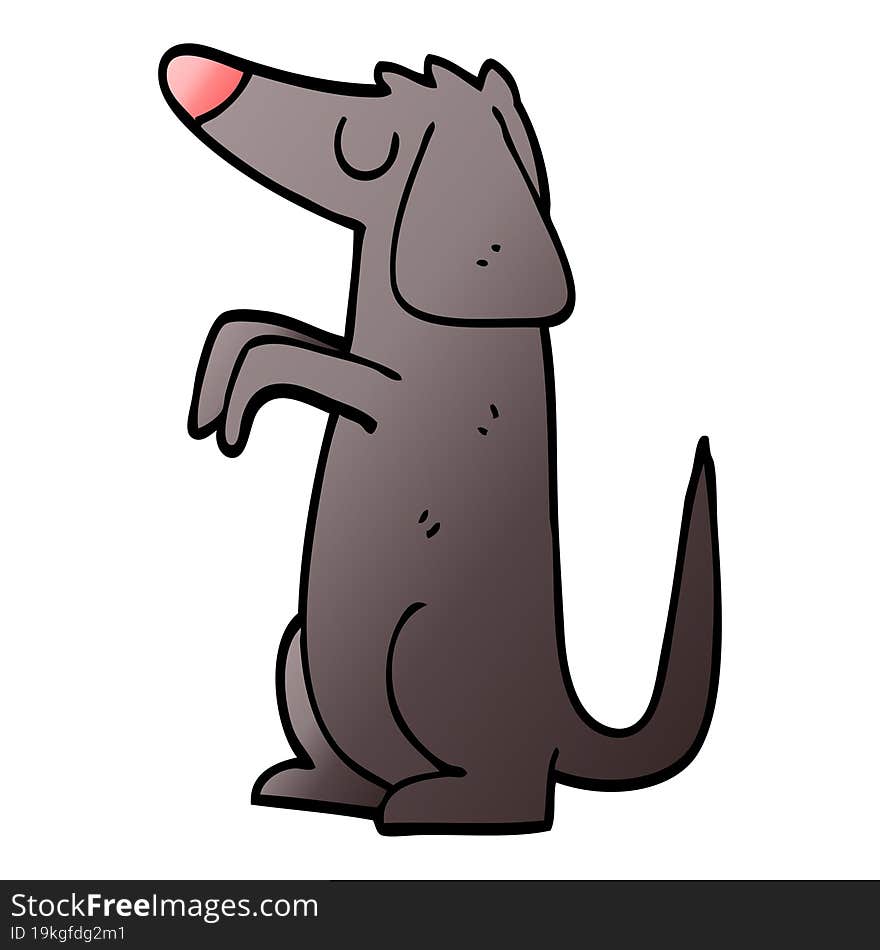 cartoon doodle well behaved dog