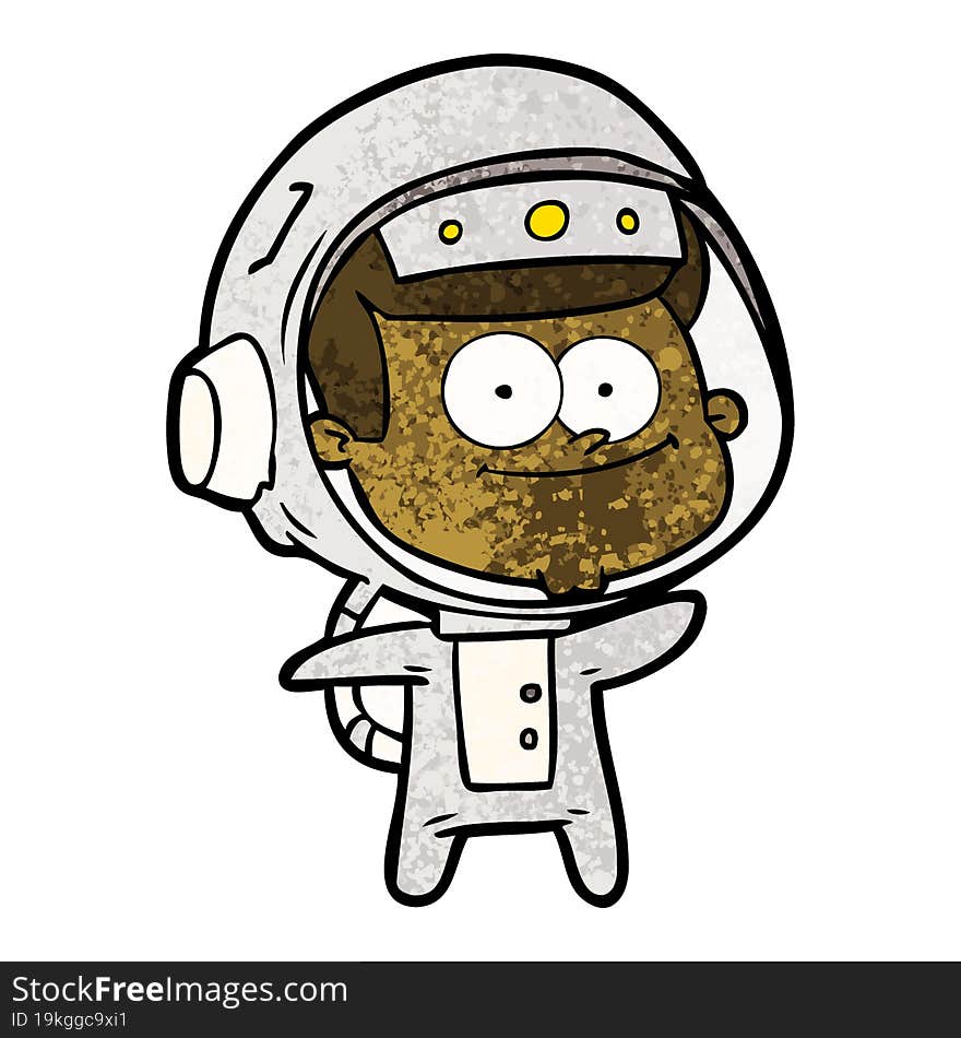 happy astronaut cartoon. happy astronaut cartoon