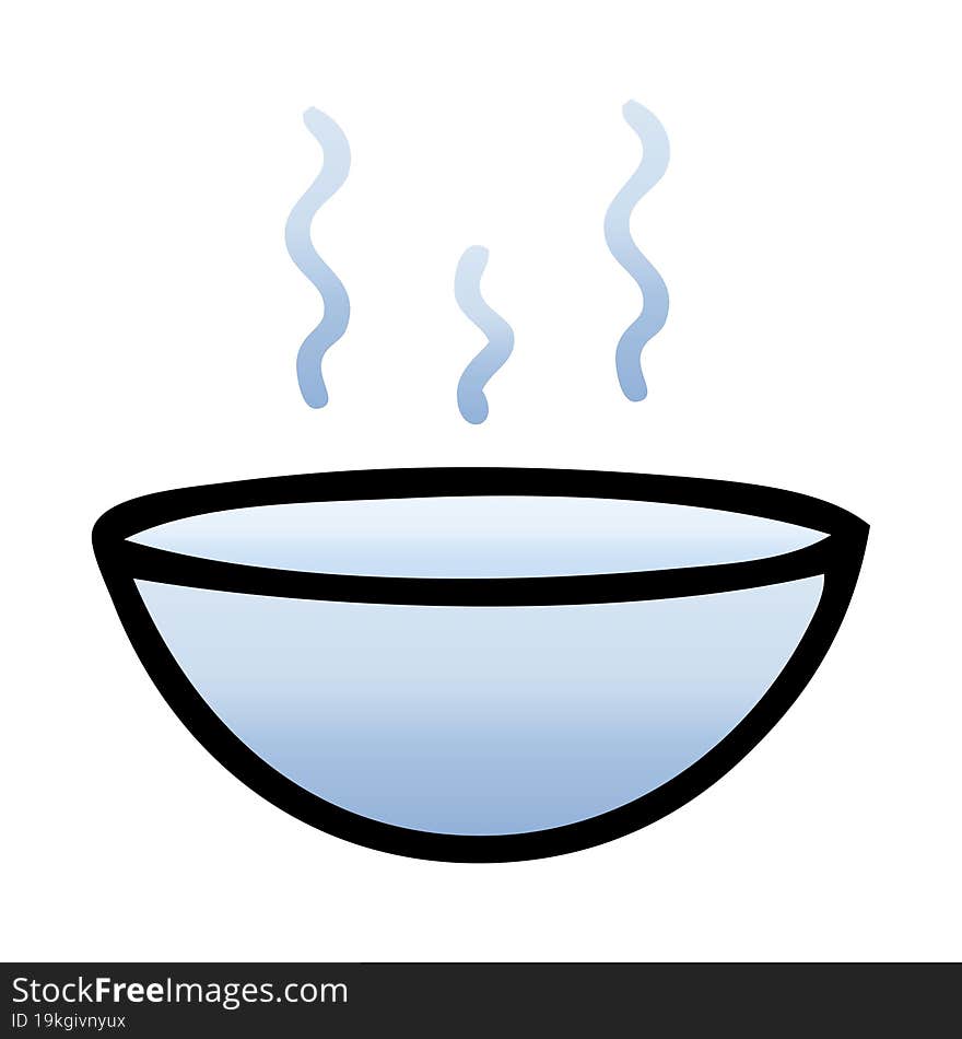 Gradient Shaded Cartoon Hot Soup