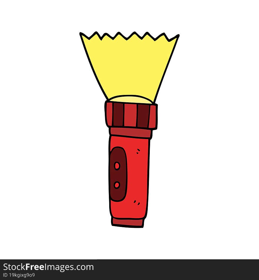 cartoon doodle torch