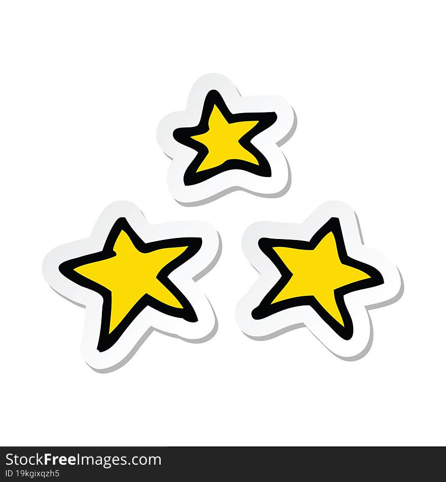 sticker of a cartoon stars