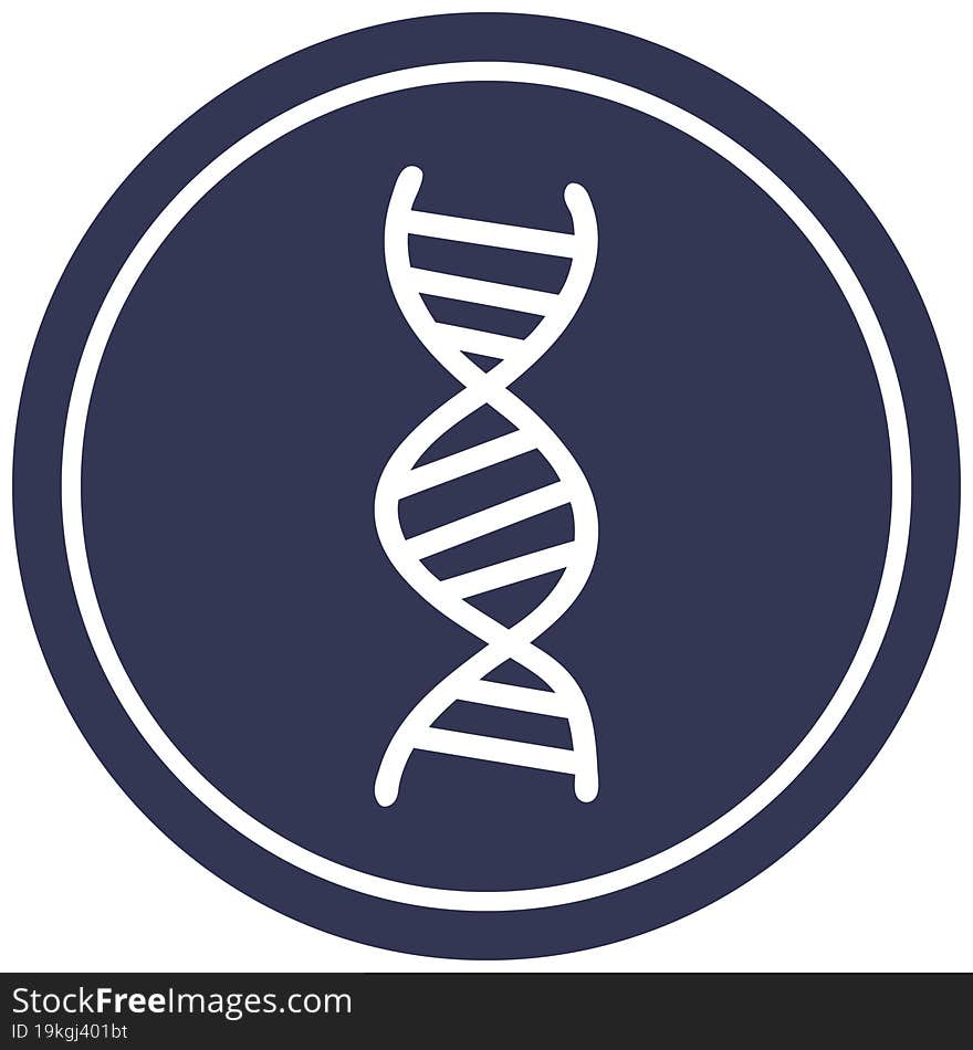 DNA chain circular icon