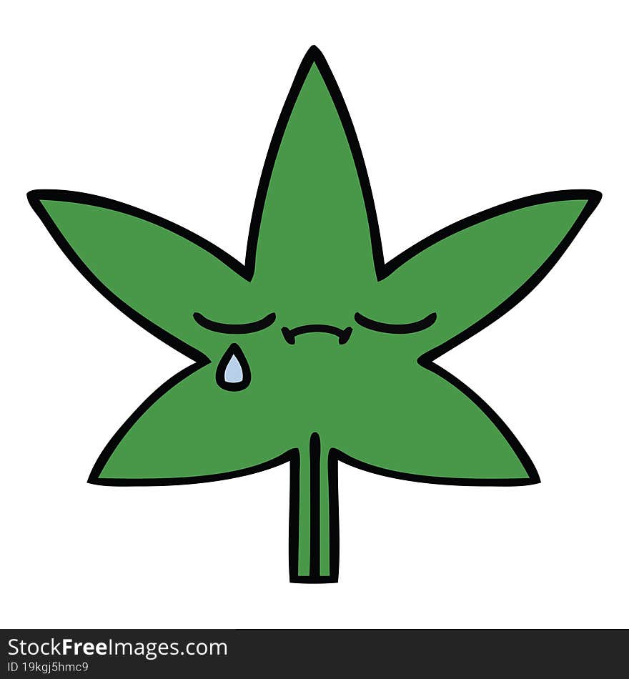 cute cartoon marijuana leaf