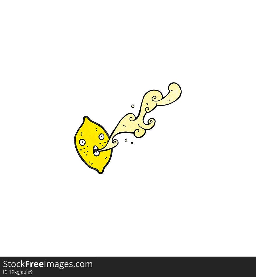 cartoon squirting lemon