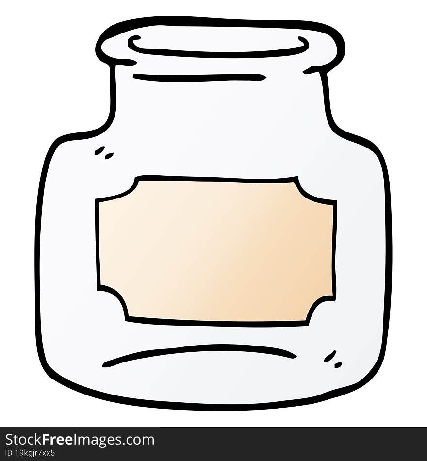 cartoon doodle of clear glass jar