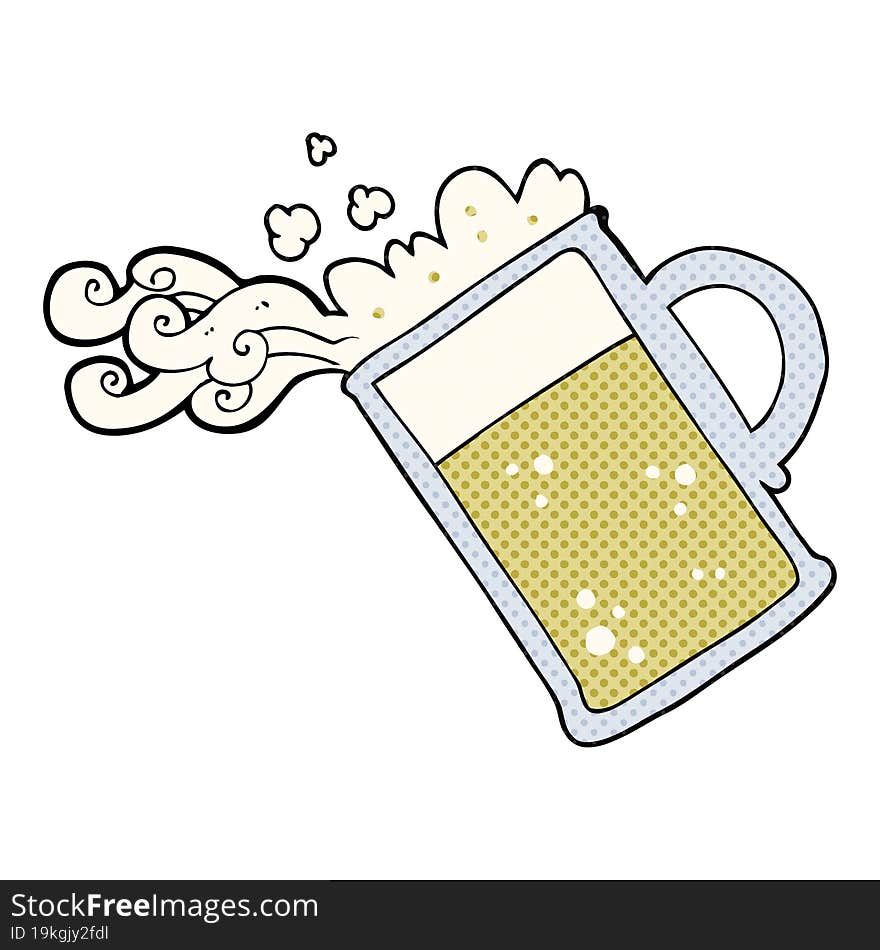 cartoon pouring beer