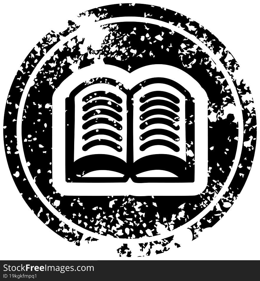 open book distressed icon