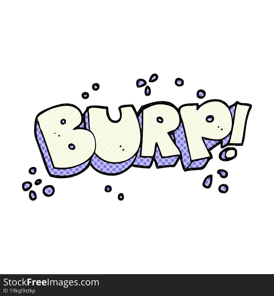 cartoon burp text