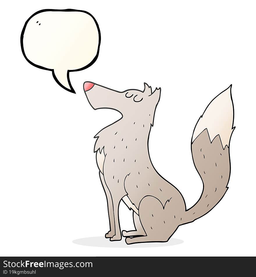 speech bubble cartoon wolf