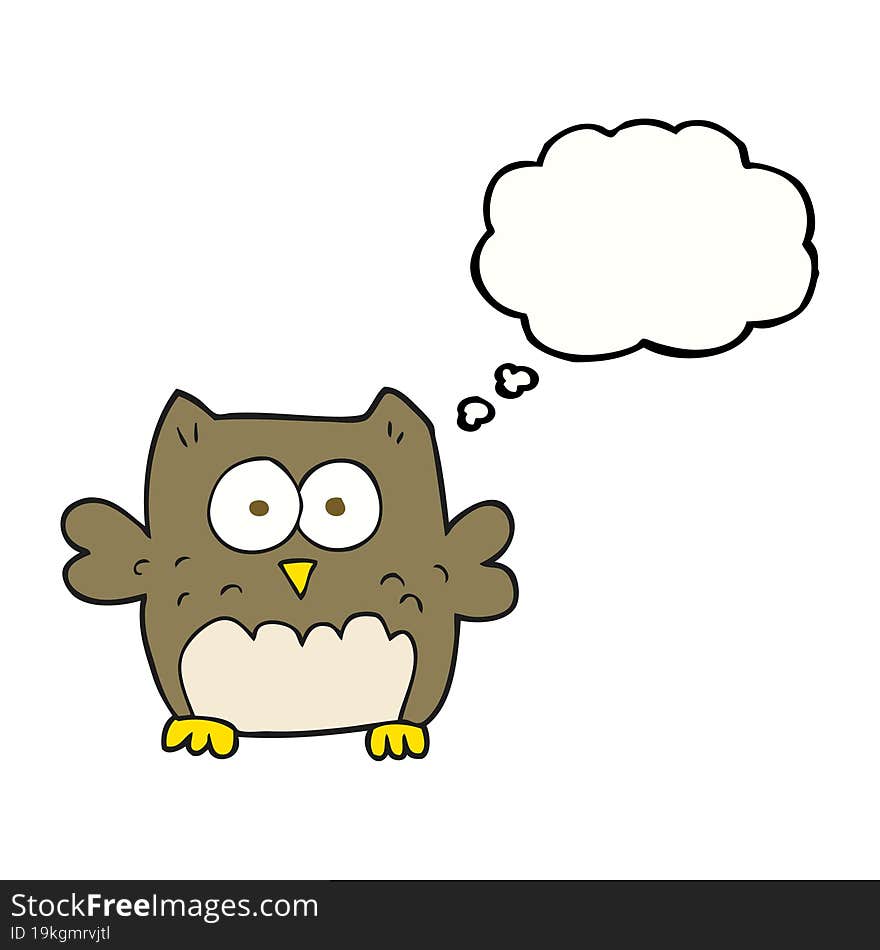 Thought Bubble Cartoon Owl