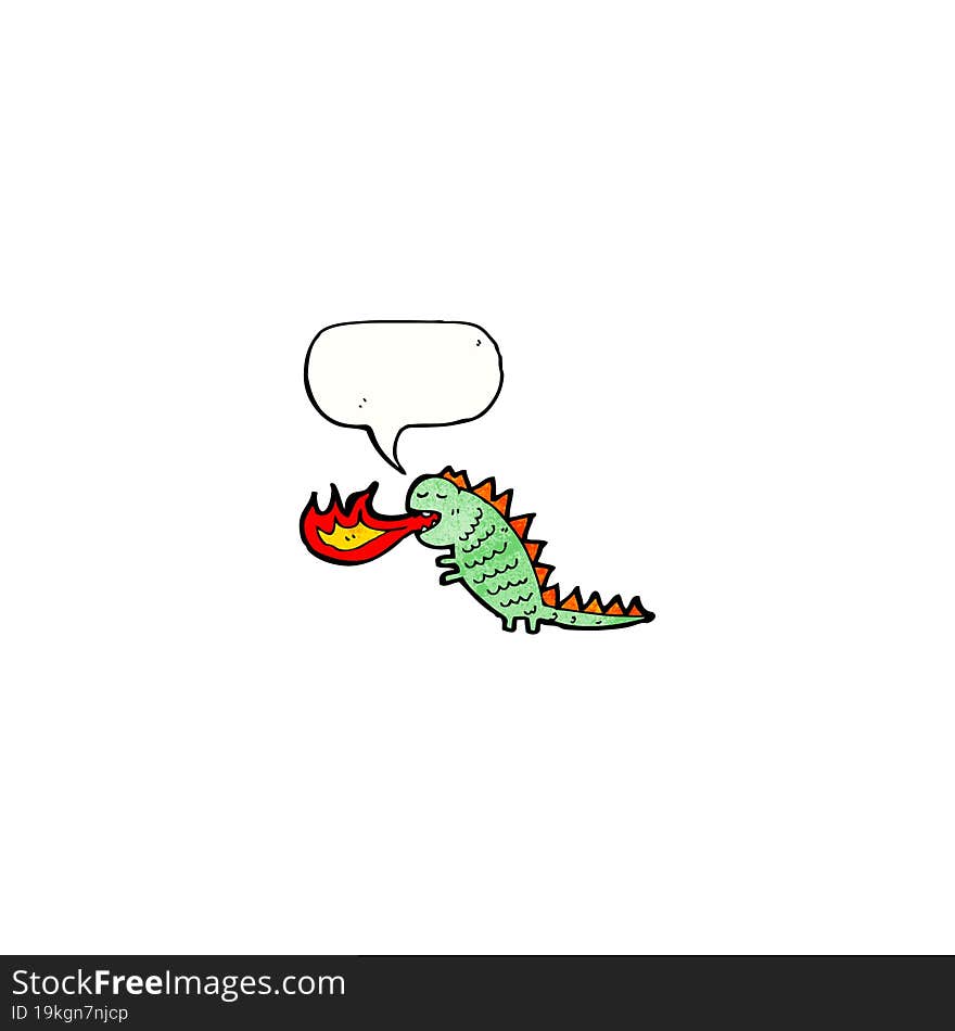 fire breathing monster cartoon