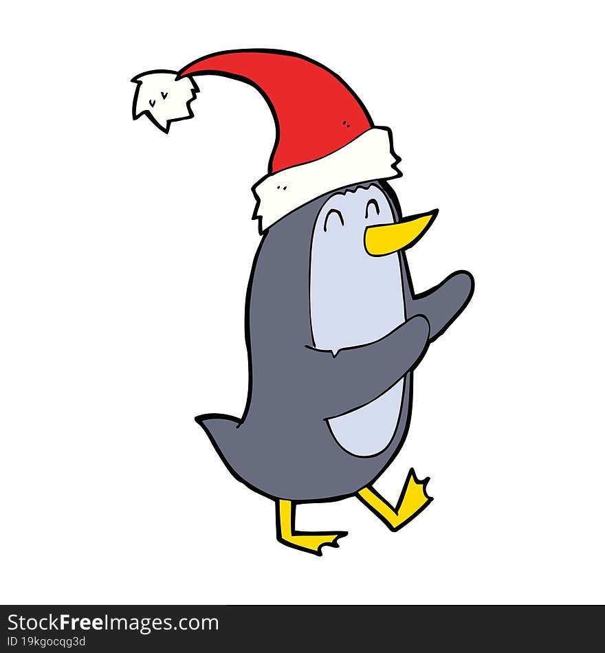 cartoon christmas penguin