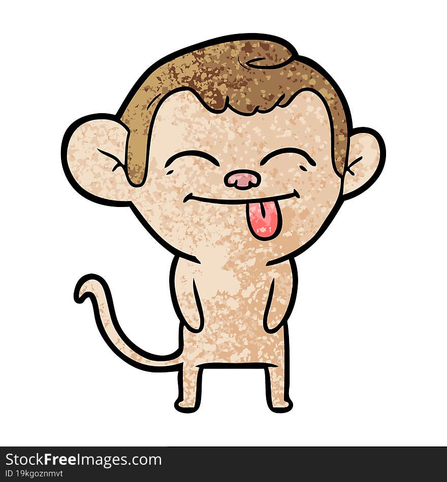 funny cartoon monkey. funny cartoon monkey