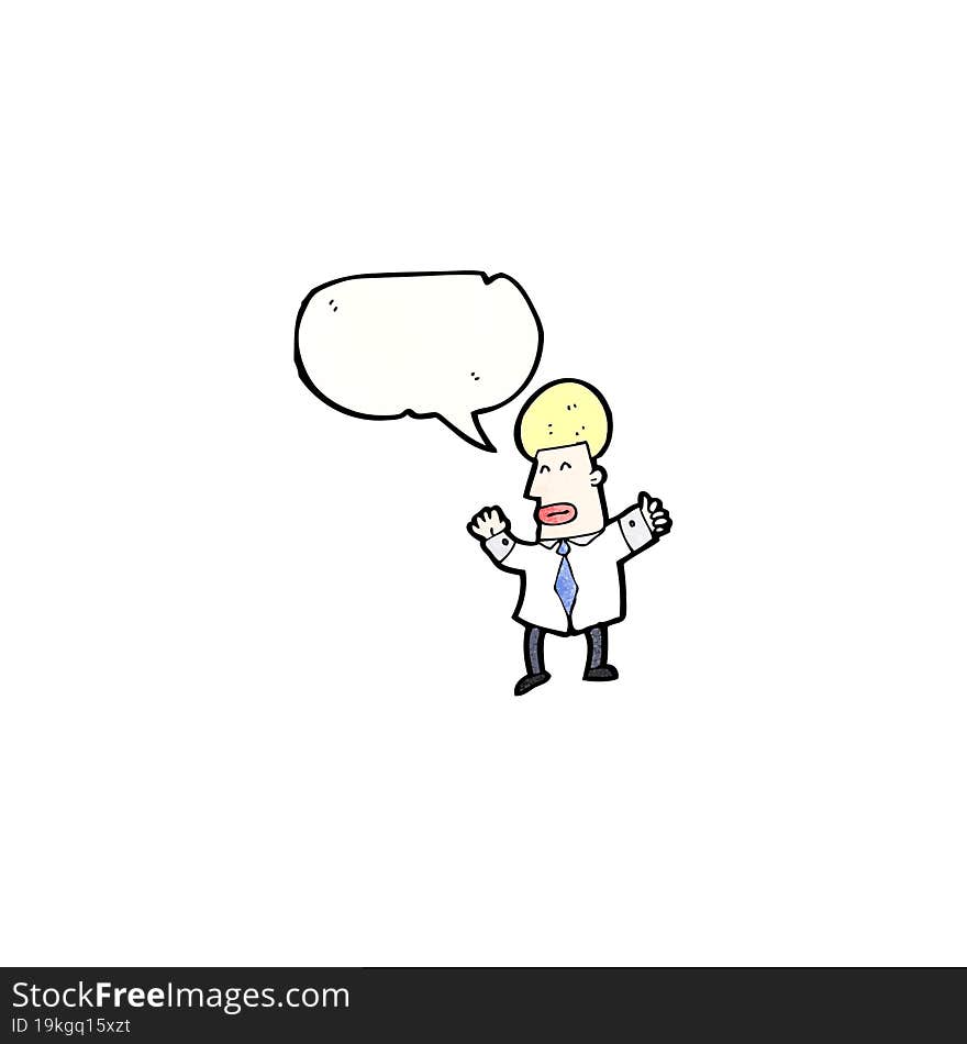 cartoon blond businessman