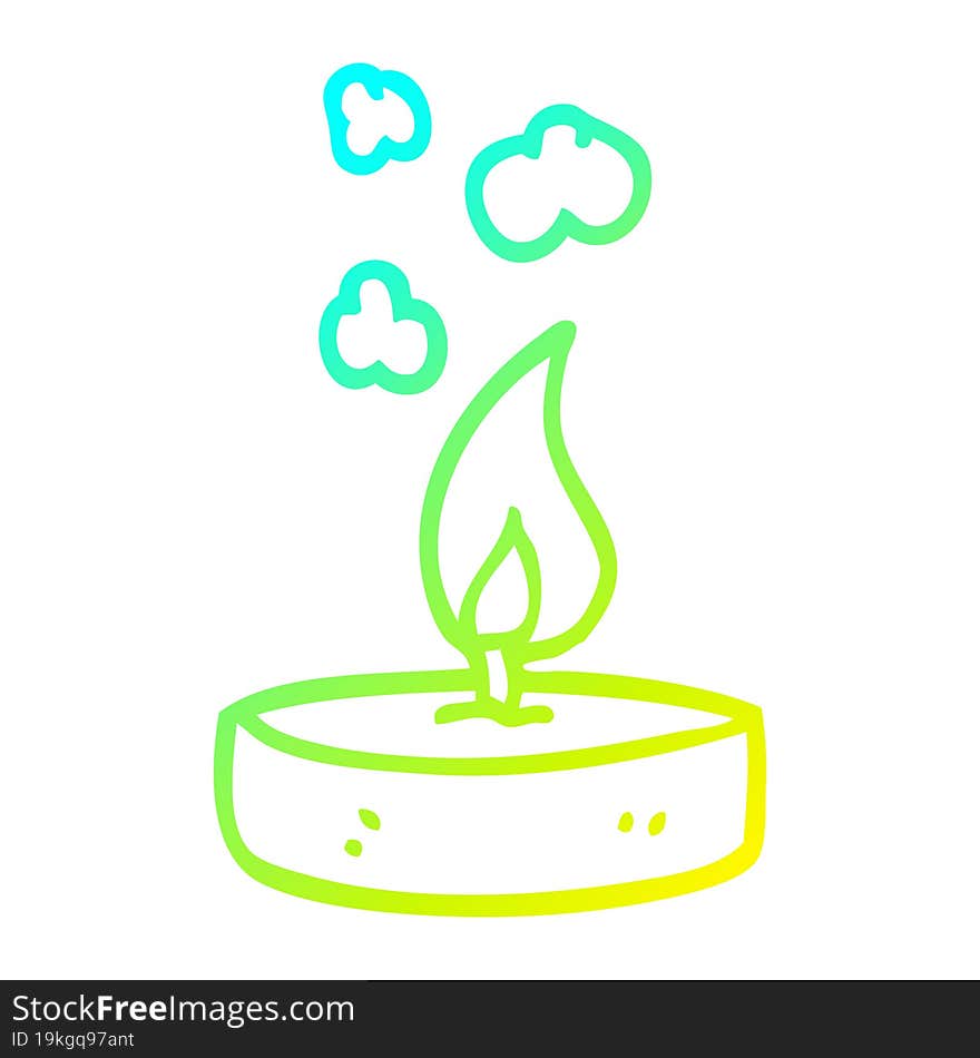 Cold Gradient Line Drawing Cartoon Scented Candle