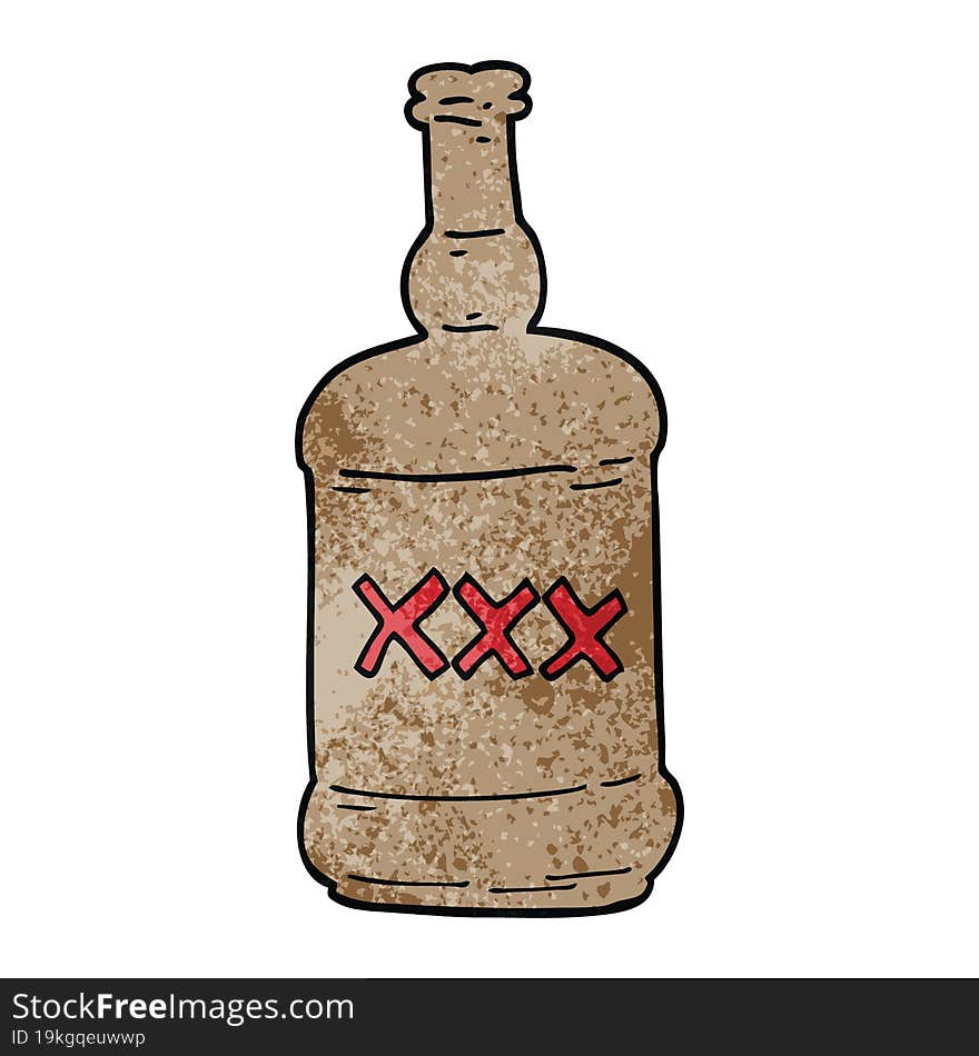 cartoon doodle spirits bottle