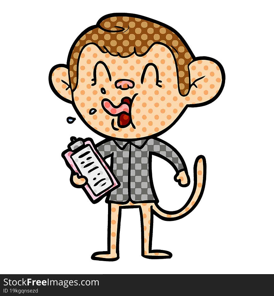 crazy cartoon monkey manager. crazy cartoon monkey manager