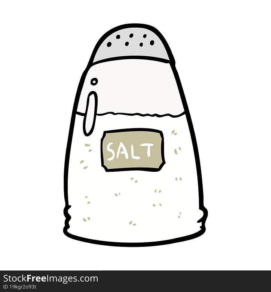 cartoon salt shaker. cartoon salt shaker